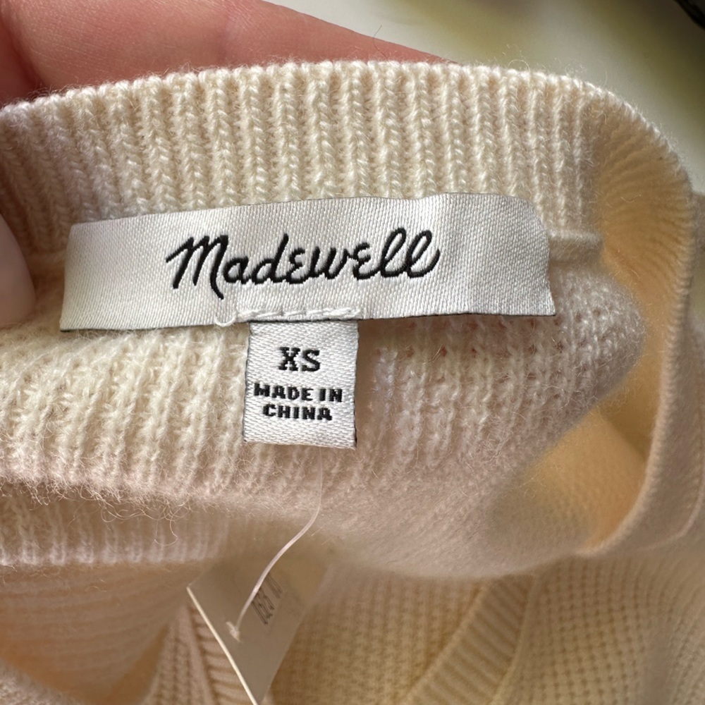 NWT Madewell Asherton waffle knit Henley - Picture 5 of 6